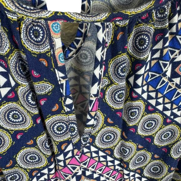 Renee C. Multicolor Lightweight Lined 3/4 Balloon Sleeve Mini Dress USA Size L - Picture 4 of 9